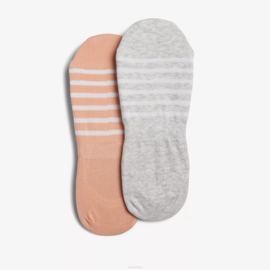 Clarks 2 pakelių dryžuotas pamušalas H2XV643 šviesiai pilka