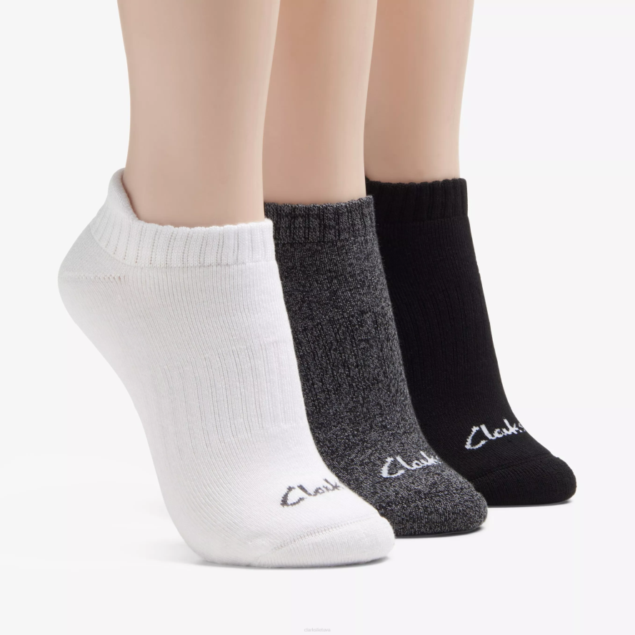 Clarks 3 pakuotės solidus atletiškas H2XV629 daugiaspalvis