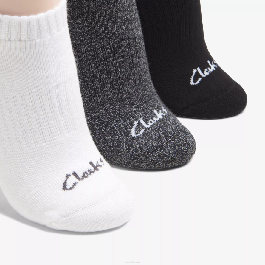 Clarks 3 pakuotės solidus atletiškas H2XV629 daugiaspalvis