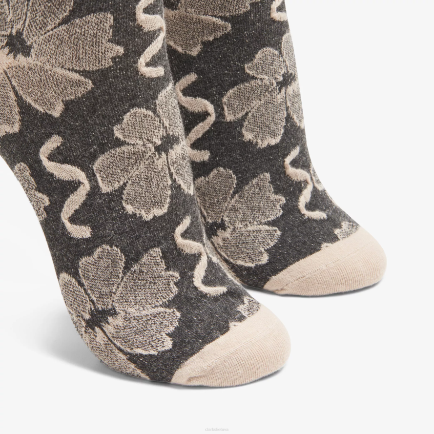 Clarks gėlių komanda H2XV638 juoda gėlėta