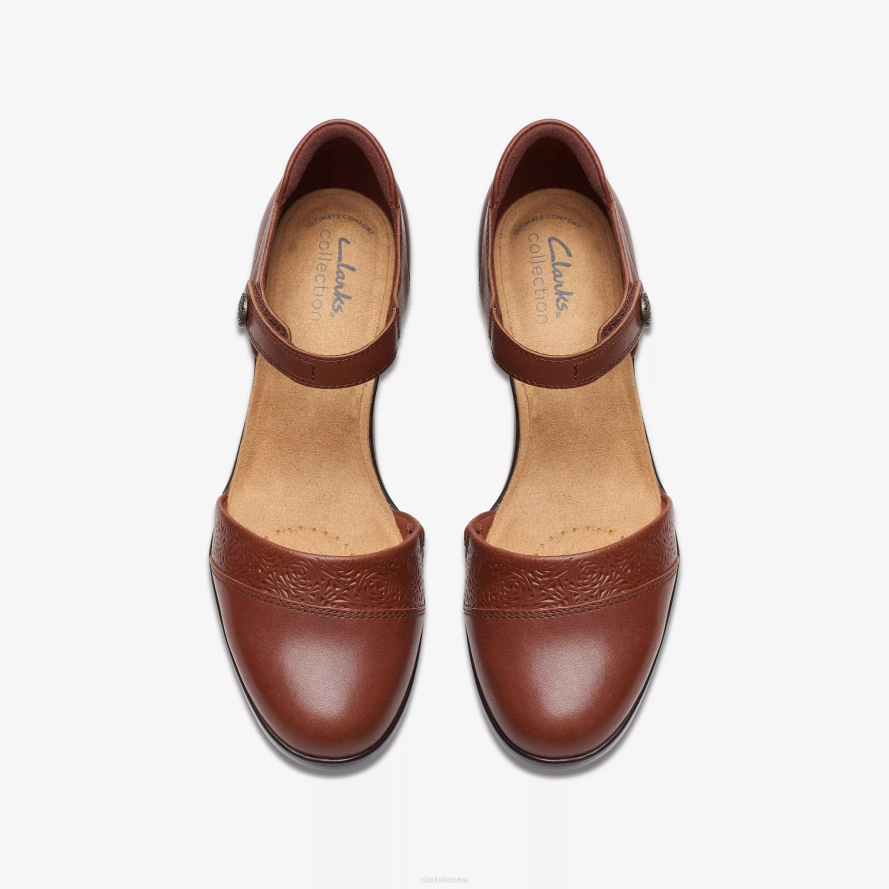 Clarks Emilija 2 ketros H2XV539 britų įdegio oda