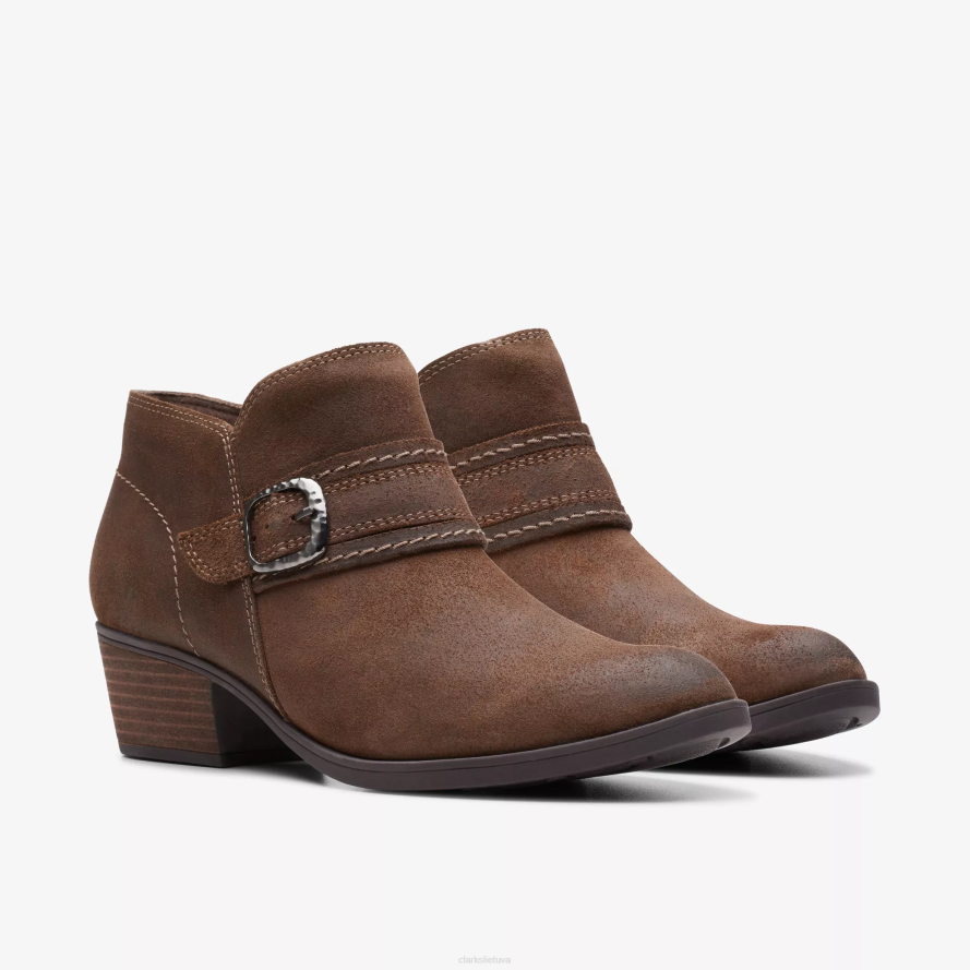 Clarks Charlten įlanka H2XV462 tamsiai įdegio zomša