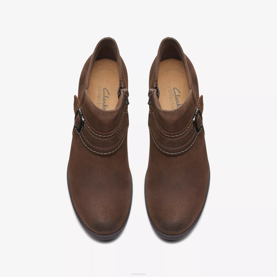 Clarks Charlten įlanka H2XV462 tamsiai įdegio zomša