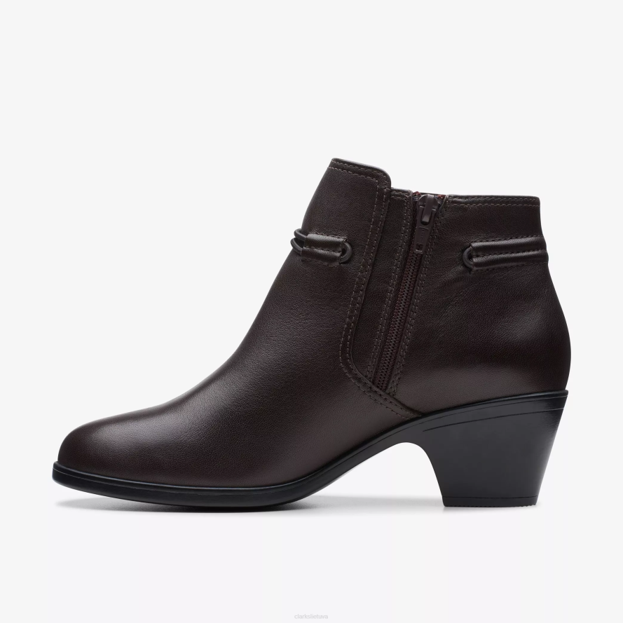 Clarks Emily 2 Kaylie H2XV469 tamsiai ruda oda