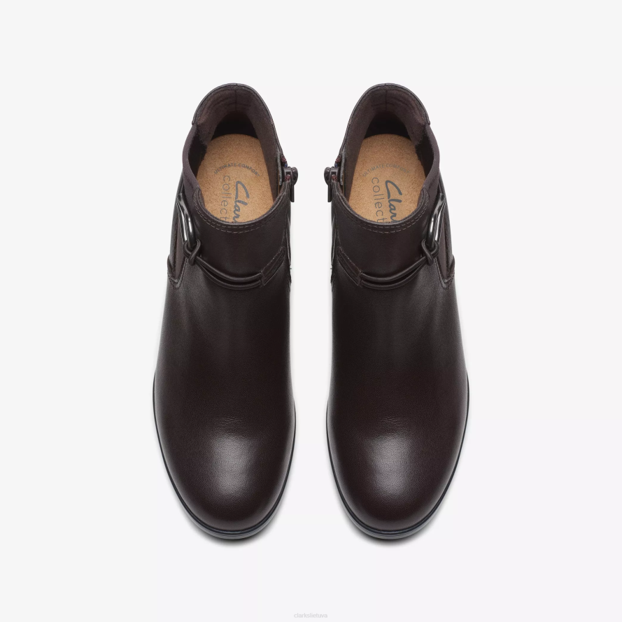 Clarks Emily 2 Kaylie H2XV469 tamsiai ruda oda