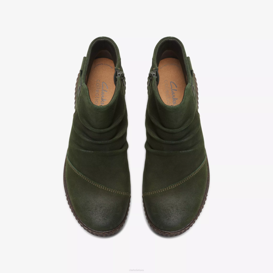 Clarks Karolinos derbis H2XV466 tamsiai žalia zomša