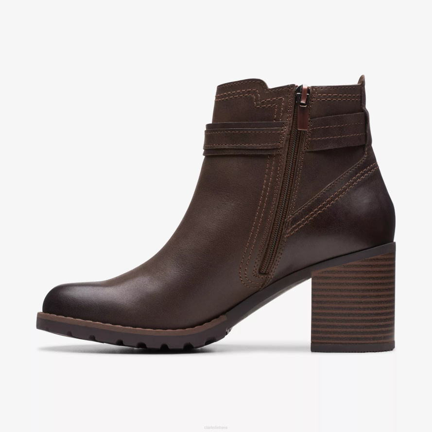 Clarks Leda dirželis H2XV448 tamsiai ruda oda