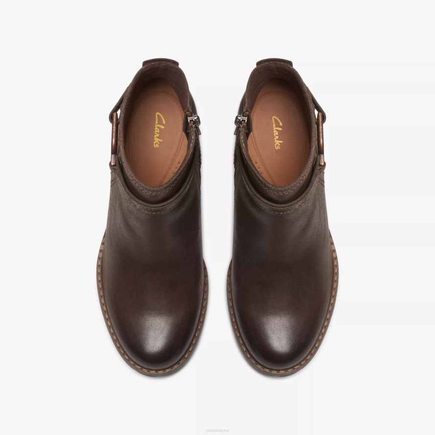 Clarks Leda dirželis H2XV448 tamsiai ruda oda