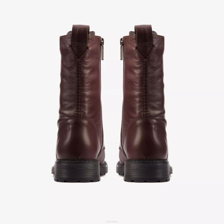Clarks Orinoco 2 stiliaus H2XV407 bordo spalvos oda