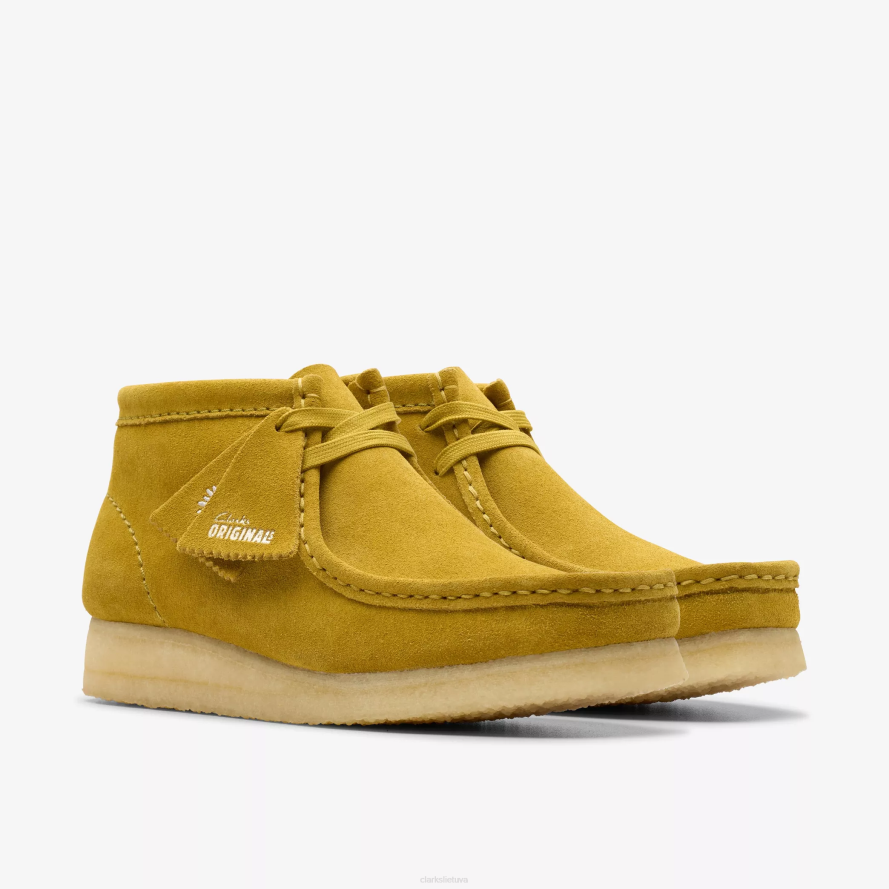 Clarks Wallabee batai H2XV379 alyvuogių zomšos