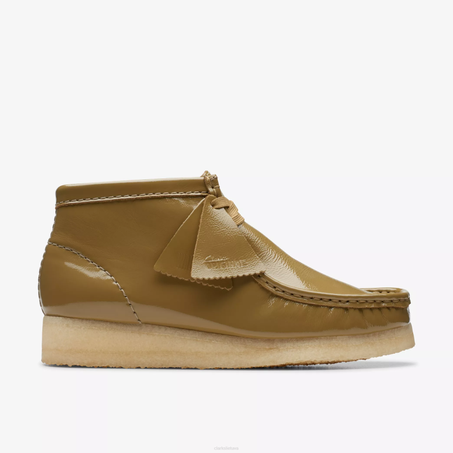 Clarks Wallabee batai H2XV381 tamsiai alyvuogių patentas