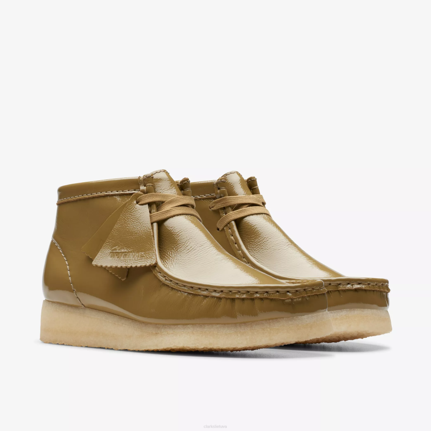 Clarks Wallabee batai H2XV381 tamsiai alyvuogių patentas