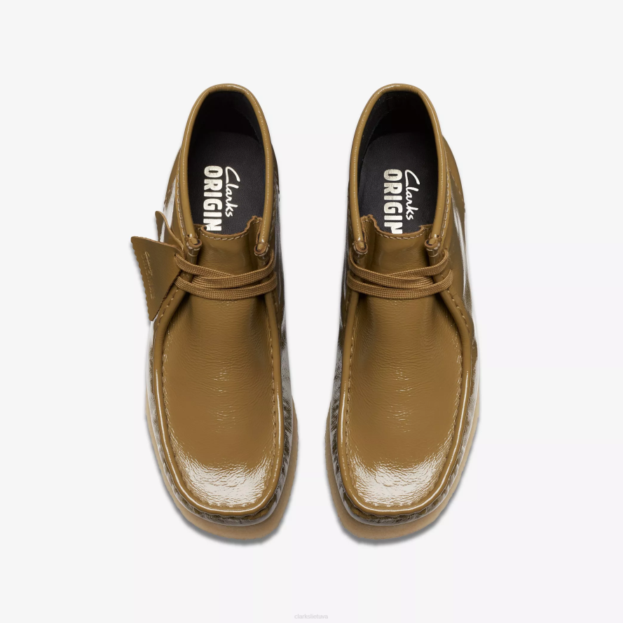 Clarks Wallabee batai H2XV381 tamsiai alyvuogių patentas