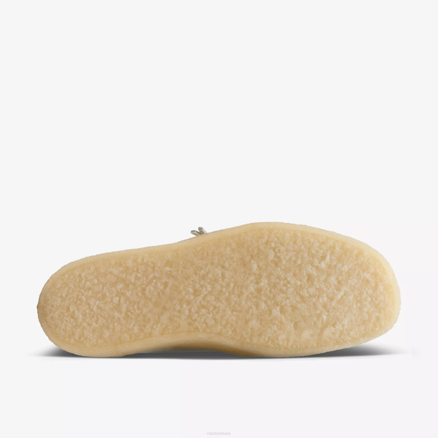 Clarks Wallabee puodelio batai H2XV486 baltas nubukas