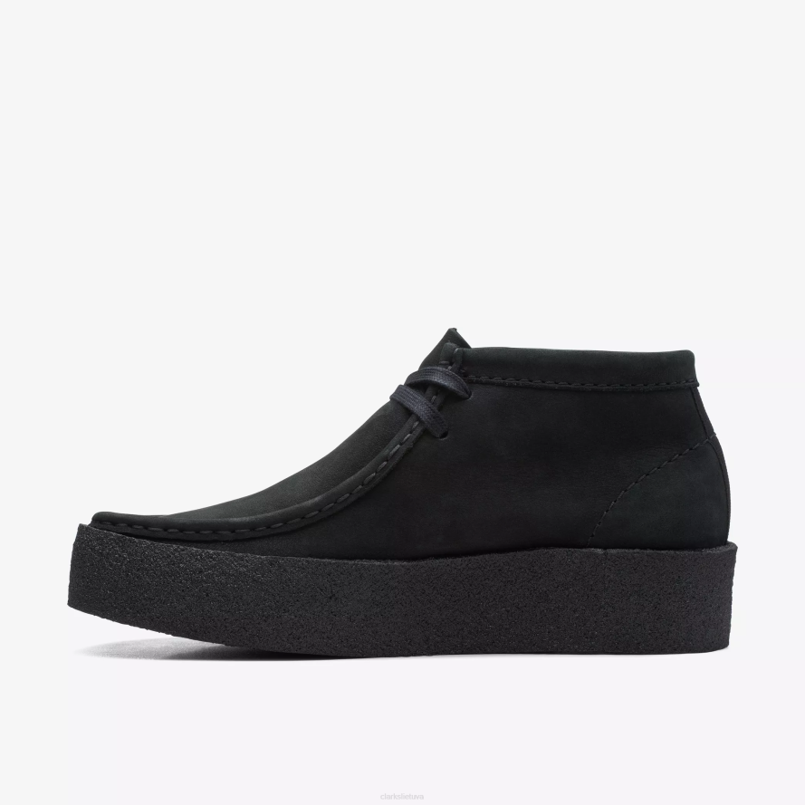 Clarks Wallabee puodelio batai H2XV487 juodas nubukas
