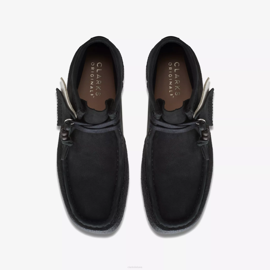 Clarks Wallabee puodelio batai H2XV487 juodas nubukas