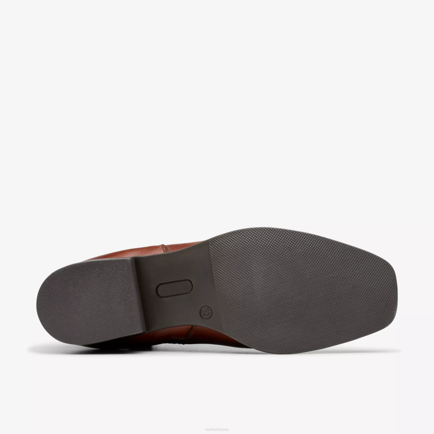 Clarks amser vakarus H2XV429 tamsiai rudos spalvos oda