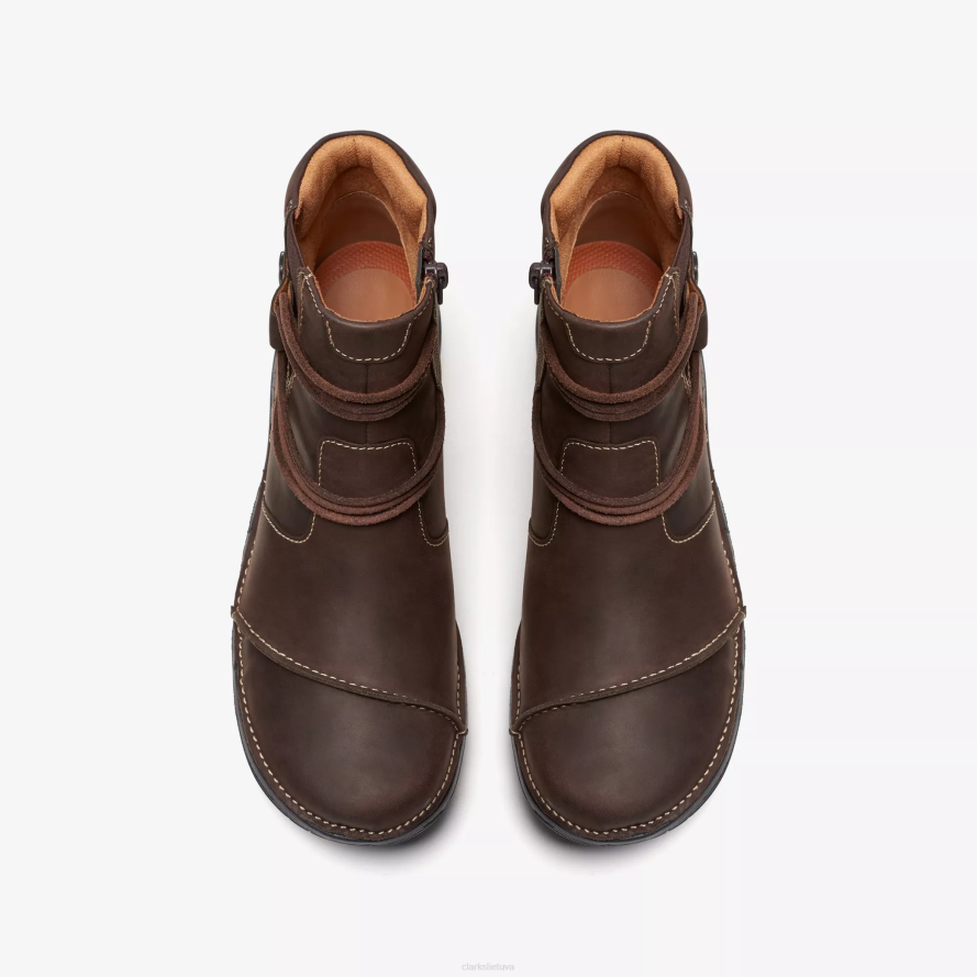 Clarks atšaukti kilpą H2XV440 tamsiai ruda oda