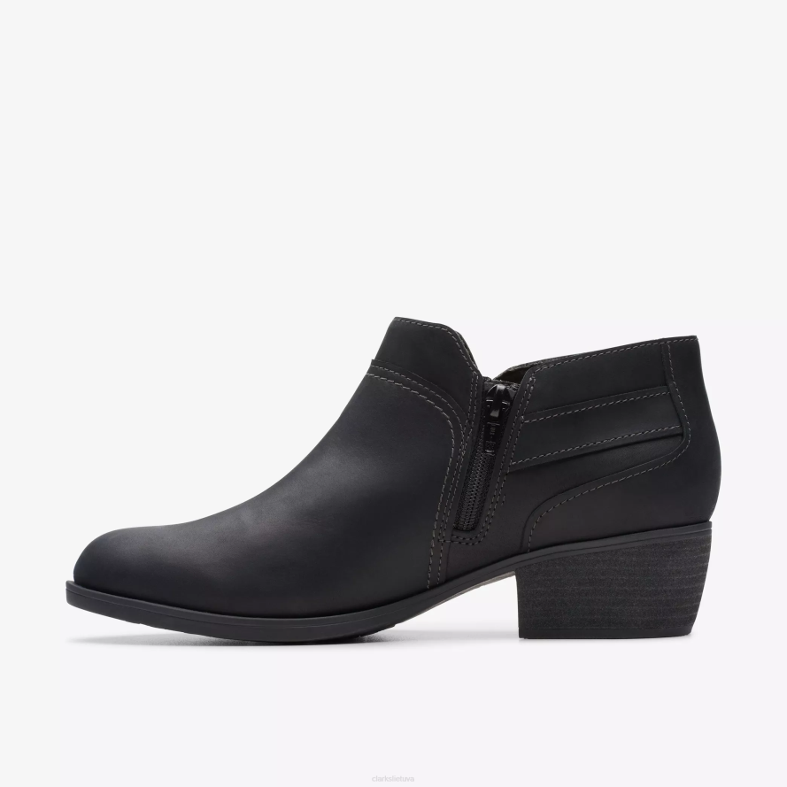 Clarks charlten grace H2XV428 juoda aliejinė oda
