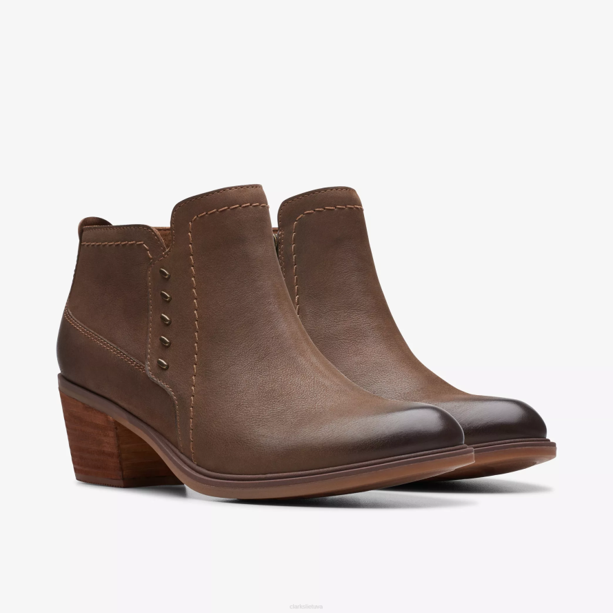 Clarks neva lo H2XV433 tamsiai rudos spalvos oda