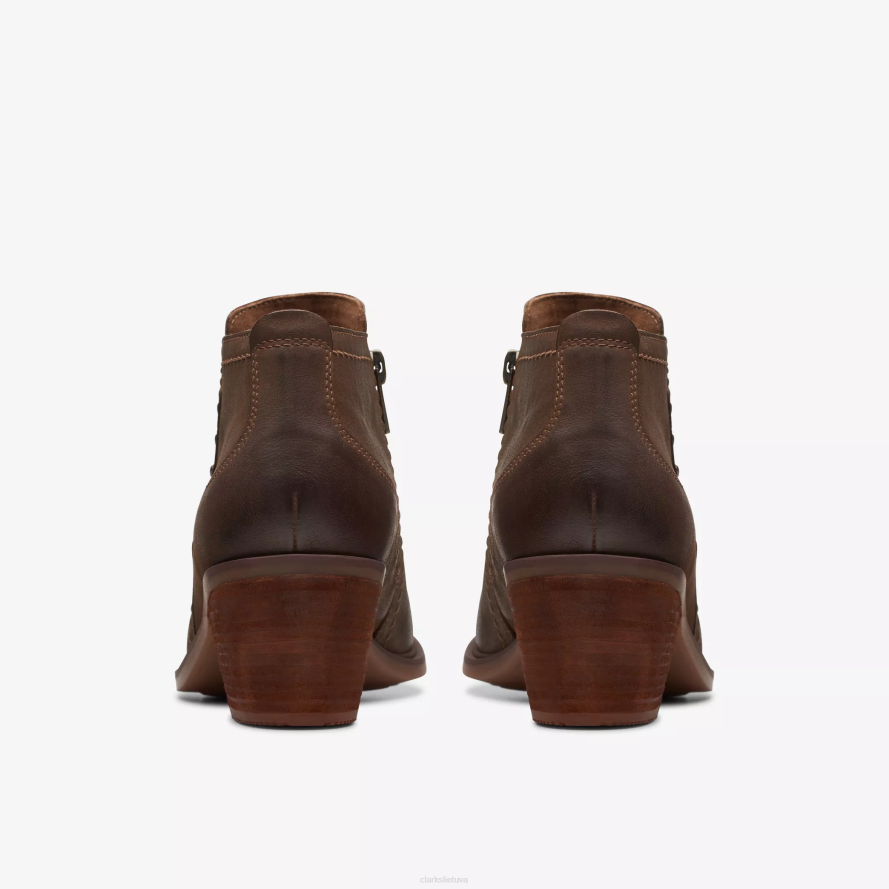 Clarks neva lo H2XV433 tamsiai rudos spalvos oda