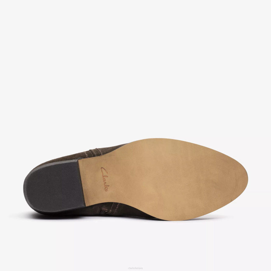 Clarks octavia aukštyn H2XV386 tamsiai ruda zomša