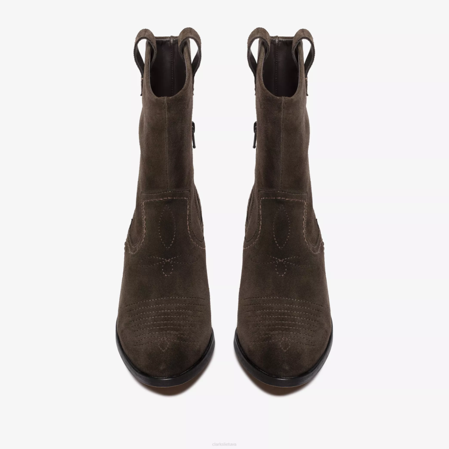 Clarks octavia aukštyn H2XV386 tamsiai ruda zomša