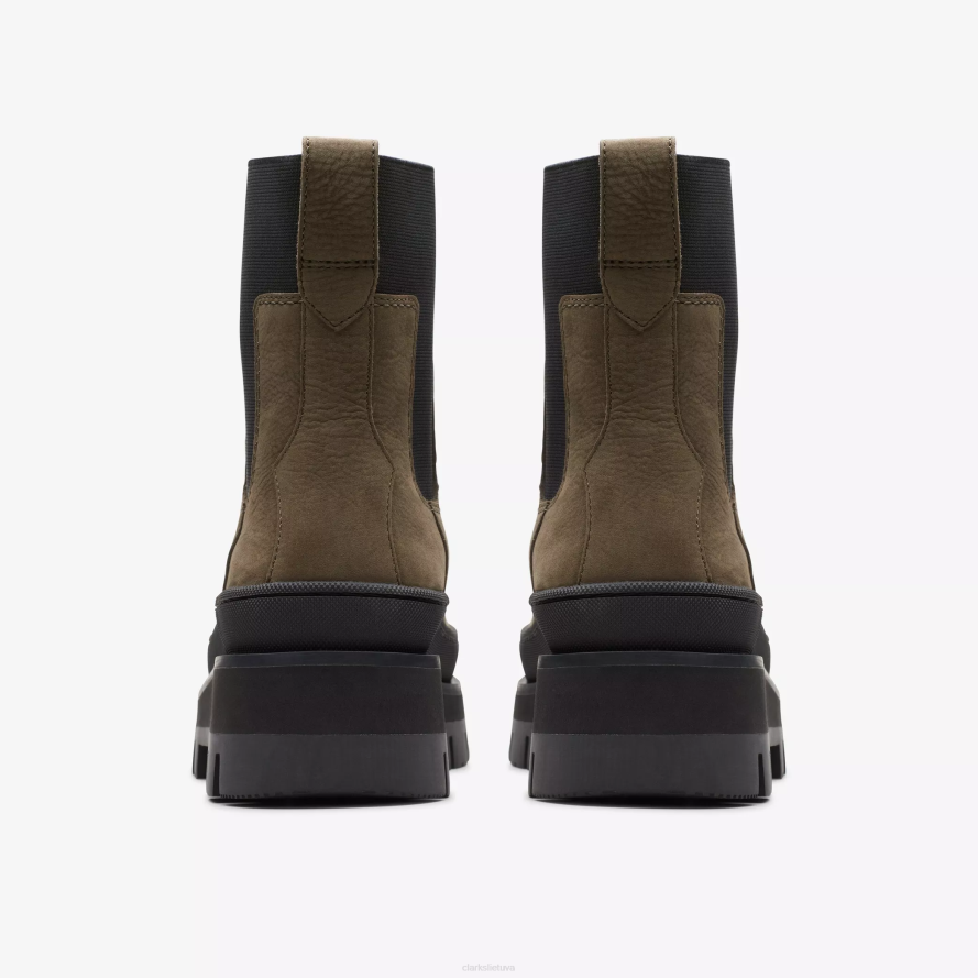 Clarks orianna 2 top H2XV472 tamsiai alyvuogių nubukas