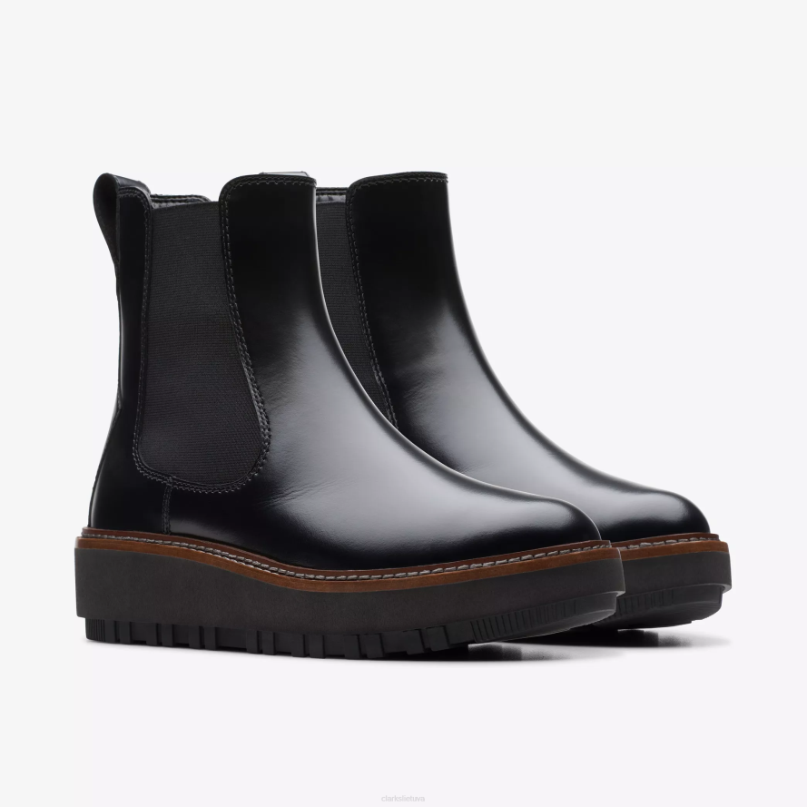 Clarks orianna aukštyn H2XV455 juoda oda