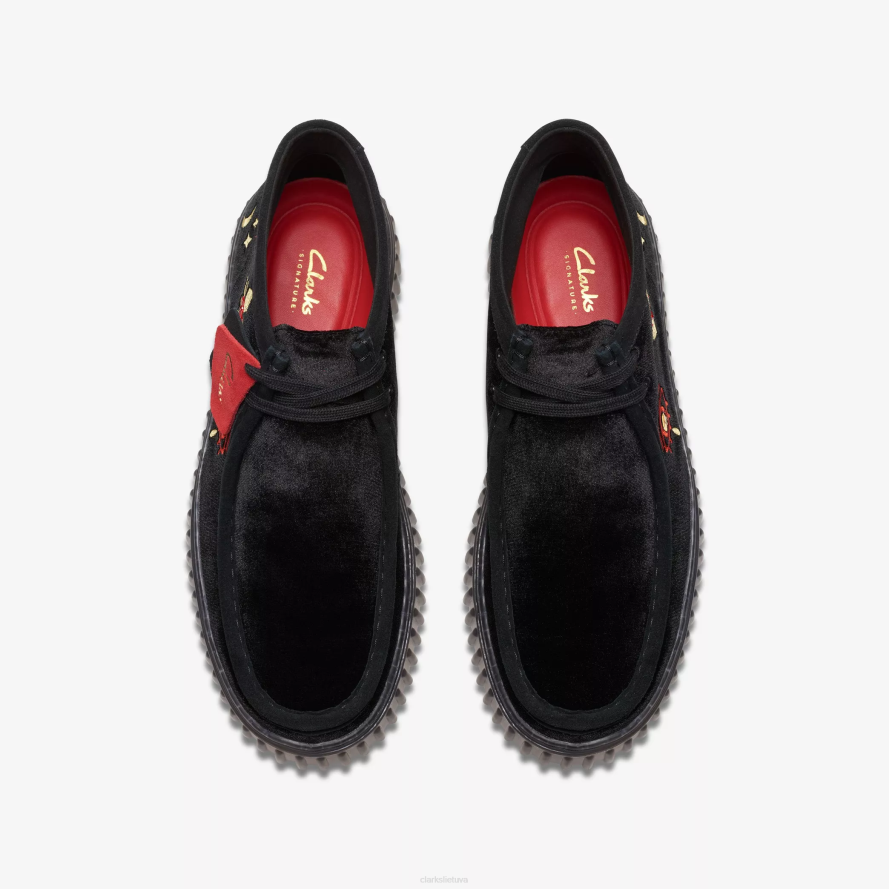 Clarks torhill labas H2XV390 juodas aksomas