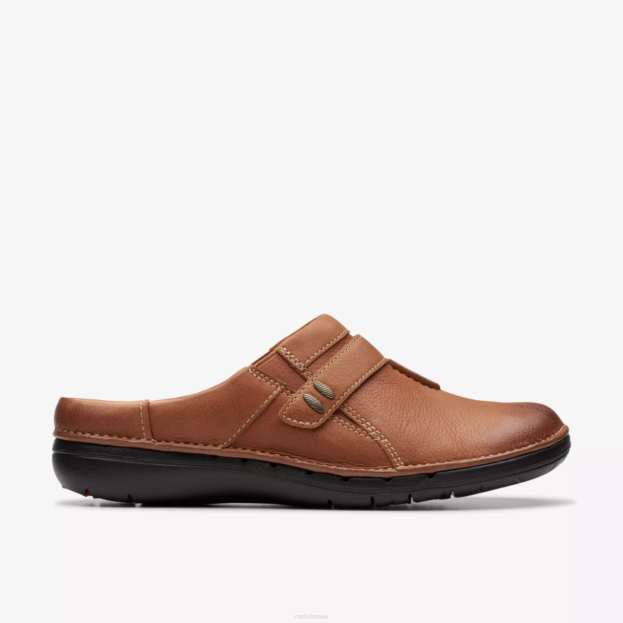 Clarks un loop lengvumas H2XV554 tamsiai rudos spalvos oda
