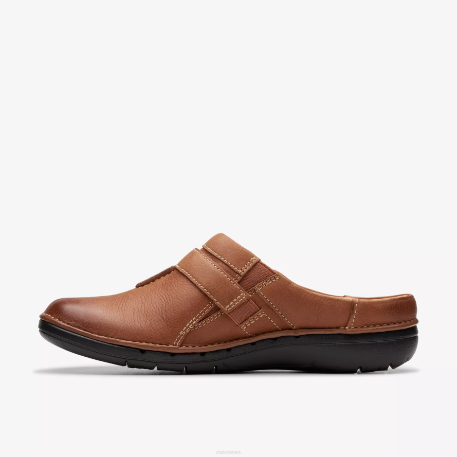 Clarks un loop lengvumas H2XV554 tamsiai rudos spalvos oda