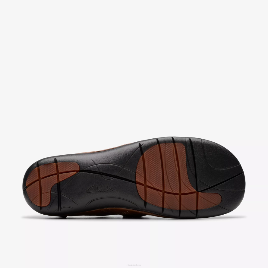 Clarks un loop lengvumas H2XV554 tamsiai rudos spalvos oda