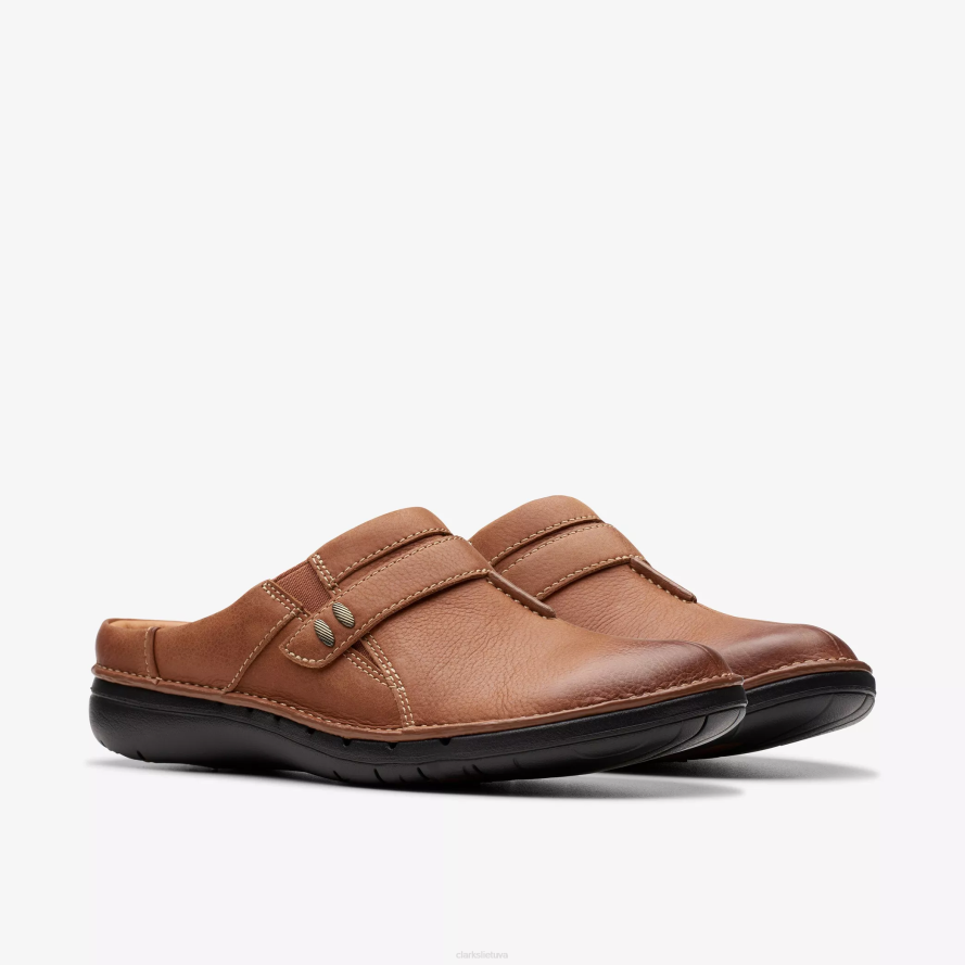 Clarks un loop lengvumas H2XV554 tamsiai rudos spalvos oda