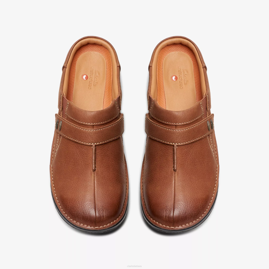 Clarks un loop lengvumas H2XV554 tamsiai rudos spalvos oda