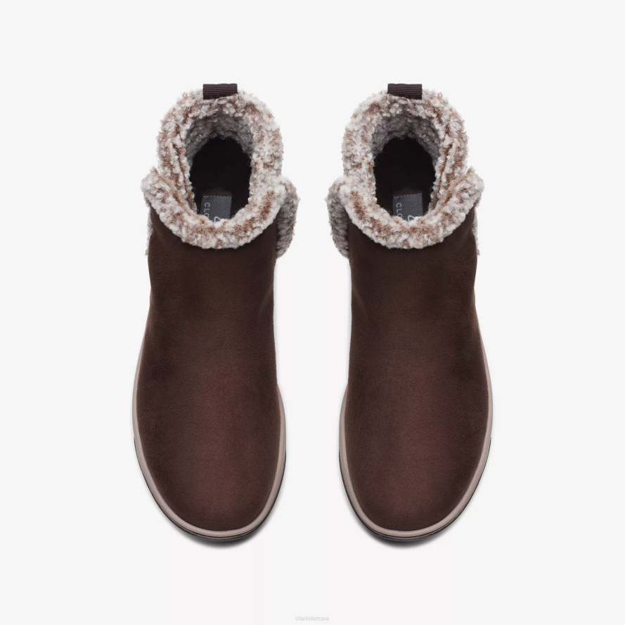 Clarks vėjo kailis H2XV413 tamsiai rudas