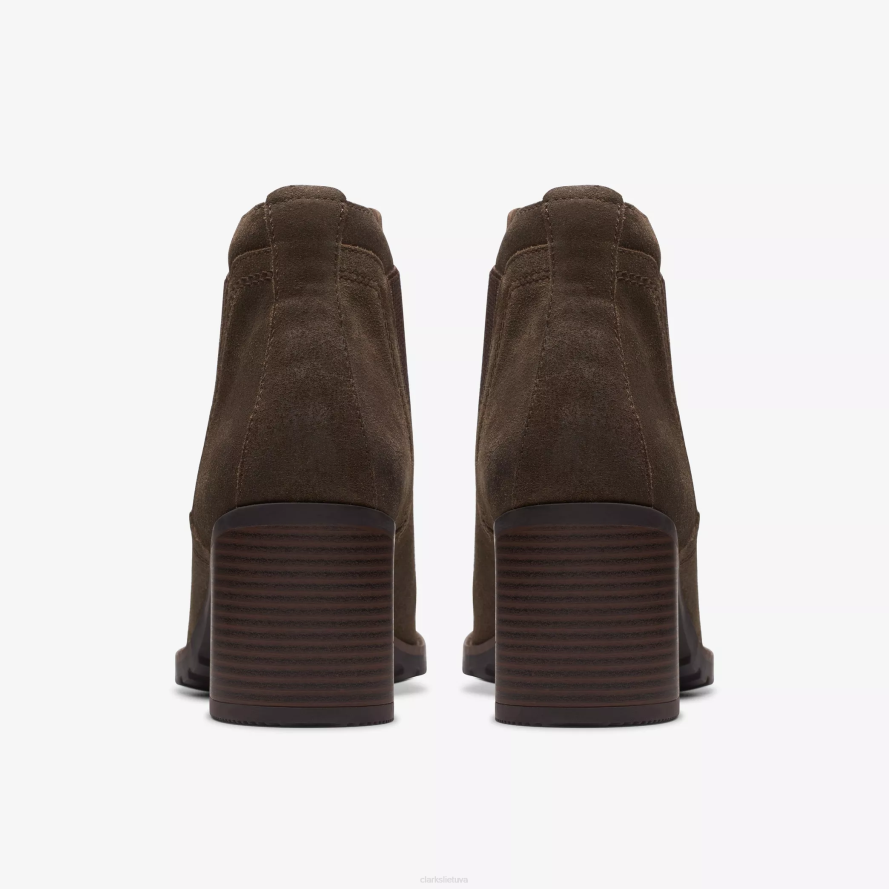 Clarks veda aukštyn H2XV444 tamsiai alyvuogių zomšos