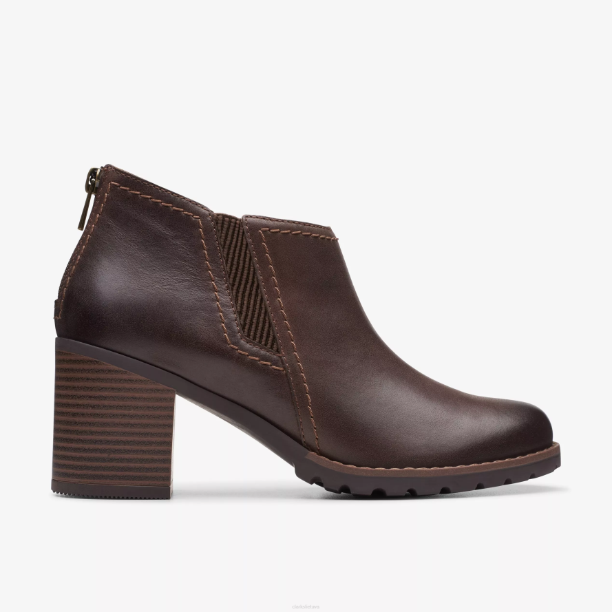 Clarks veda žingsnį H2XV449 tamsiai ruda oda