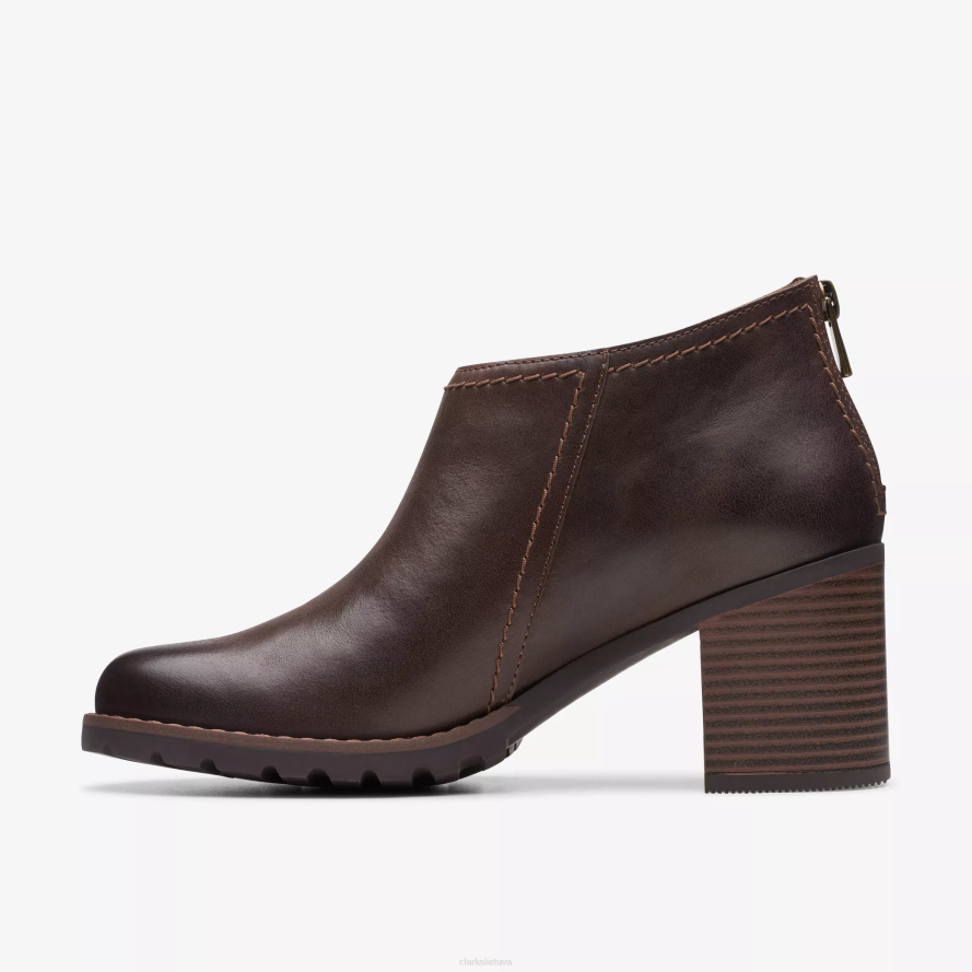 Clarks veda žingsnį H2XV449 tamsiai ruda oda