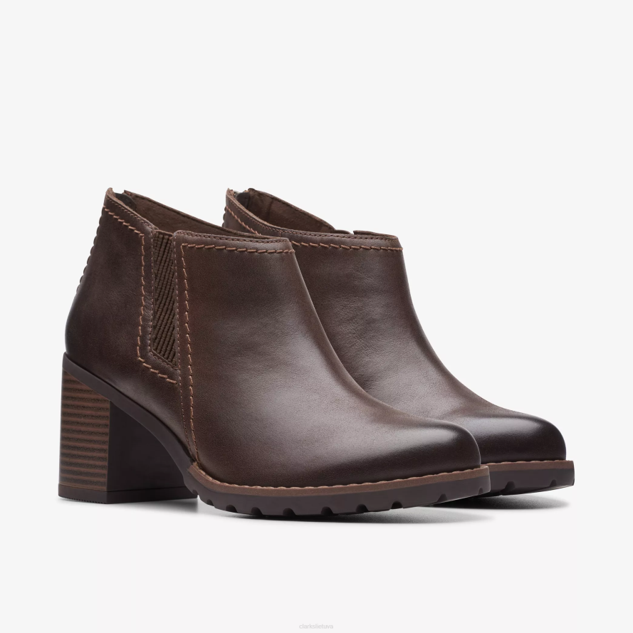 Clarks veda žingsnį H2XV449 tamsiai ruda oda