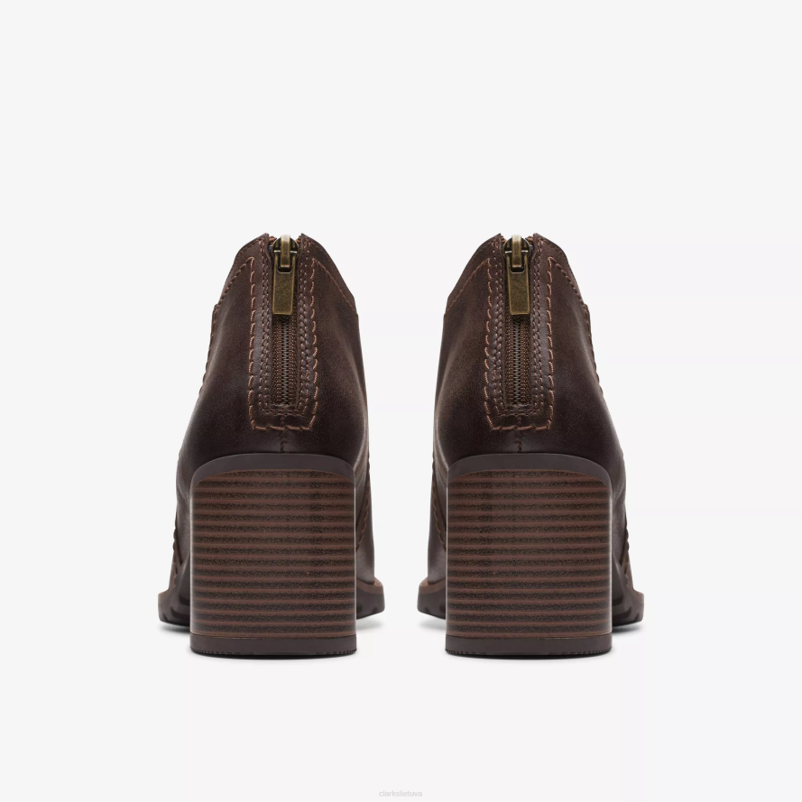 Clarks veda žingsnį H2XV449 tamsiai ruda oda
