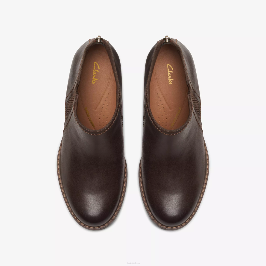 Clarks veda žingsnį H2XV449 tamsiai ruda oda