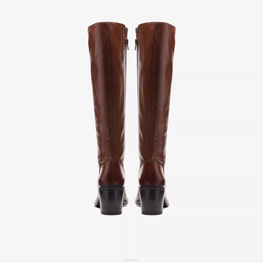 Clarks vožtuvstino labas H2XV484 tamsiai rudos spalvos oda