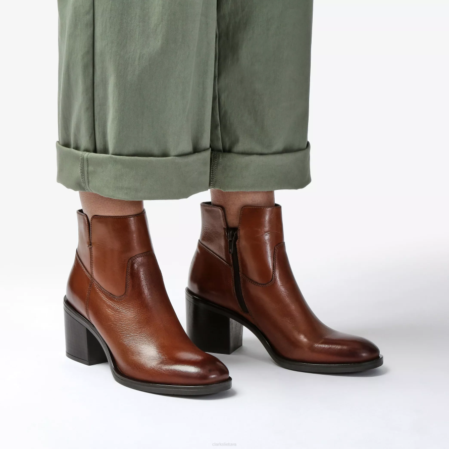 Clarks vožtuvstino lo H2XV482 tamsiai rudos spalvos oda