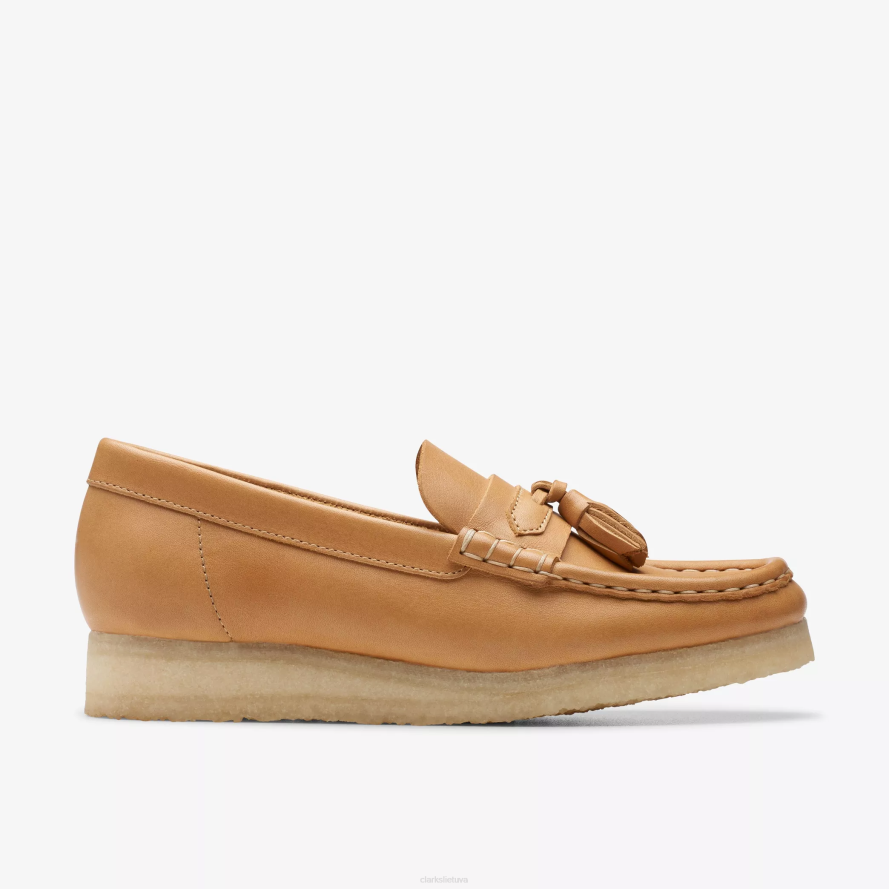 Clarks Wallabee loafer H2XV240 vidutinio įdegio oda