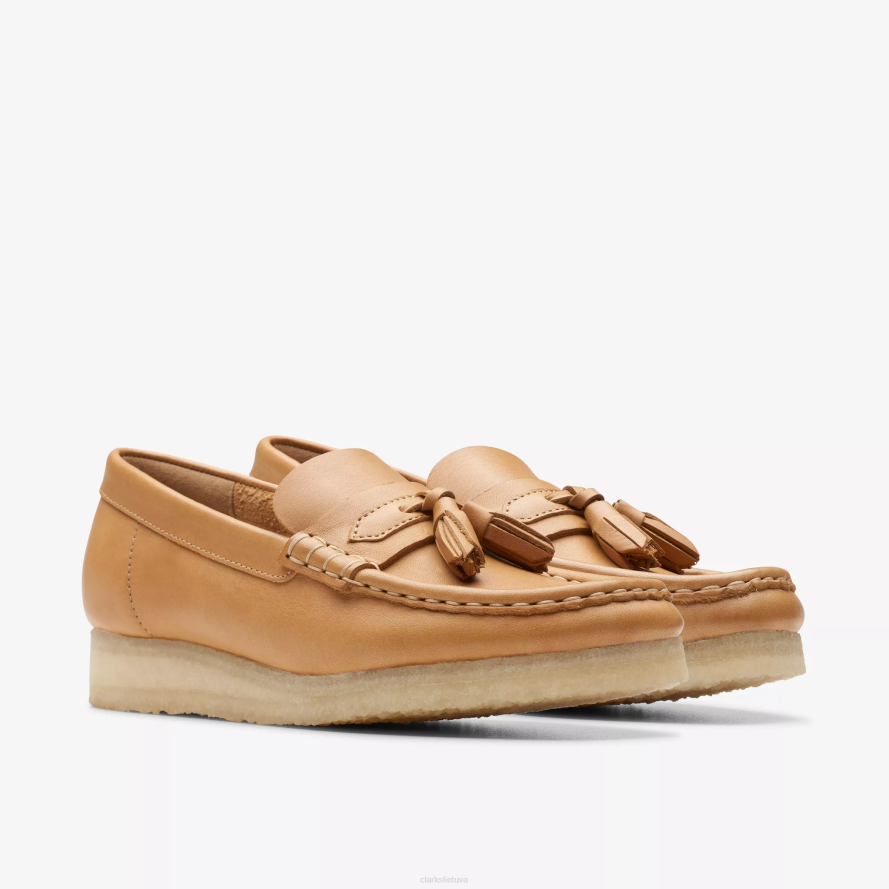 Clarks Wallabee loafer H2XV240 vidutinio įdegio oda