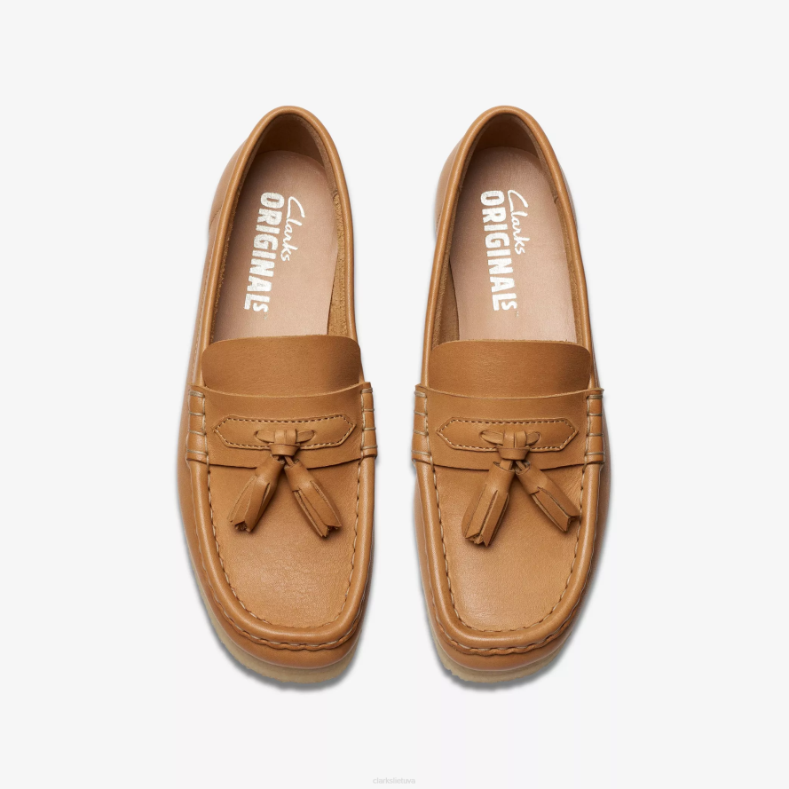 Clarks Wallabee loafer H2XV240 vidutinio įdegio oda