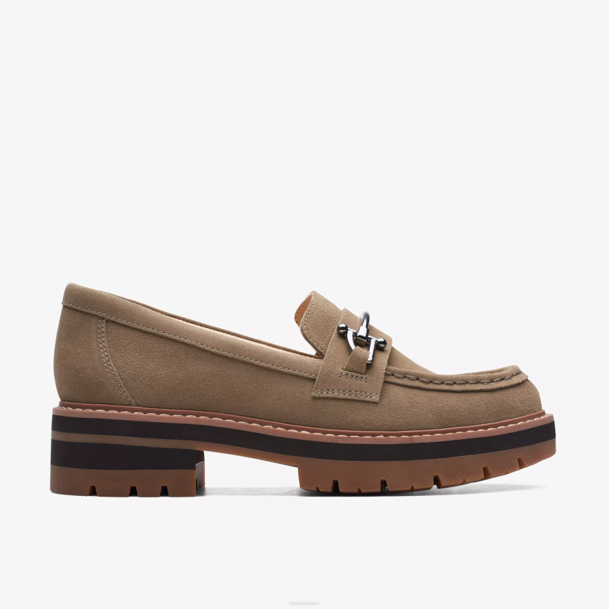 Clarks orianna šiek tiek H2XV223 tamsaus smėlio zomšos