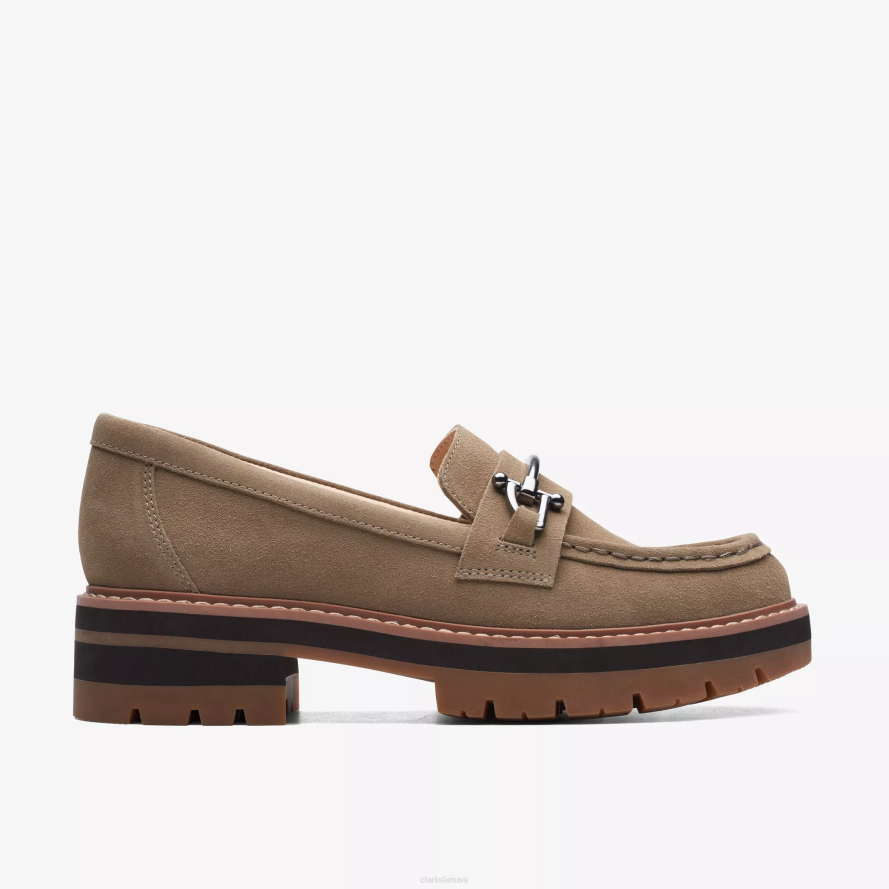 Clarks orianna šiek tiek H2XV223 tamsaus smėlio zomšos