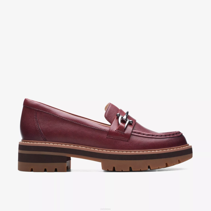 Clarks orianna šiek tiek H2XV224 bordo spalvos oda